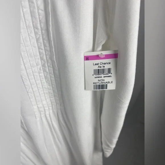 Area Stars Handkerchief Hem White long sleeve Mini Dress Size Medium (8-10) NWT - Picture 9 of 14